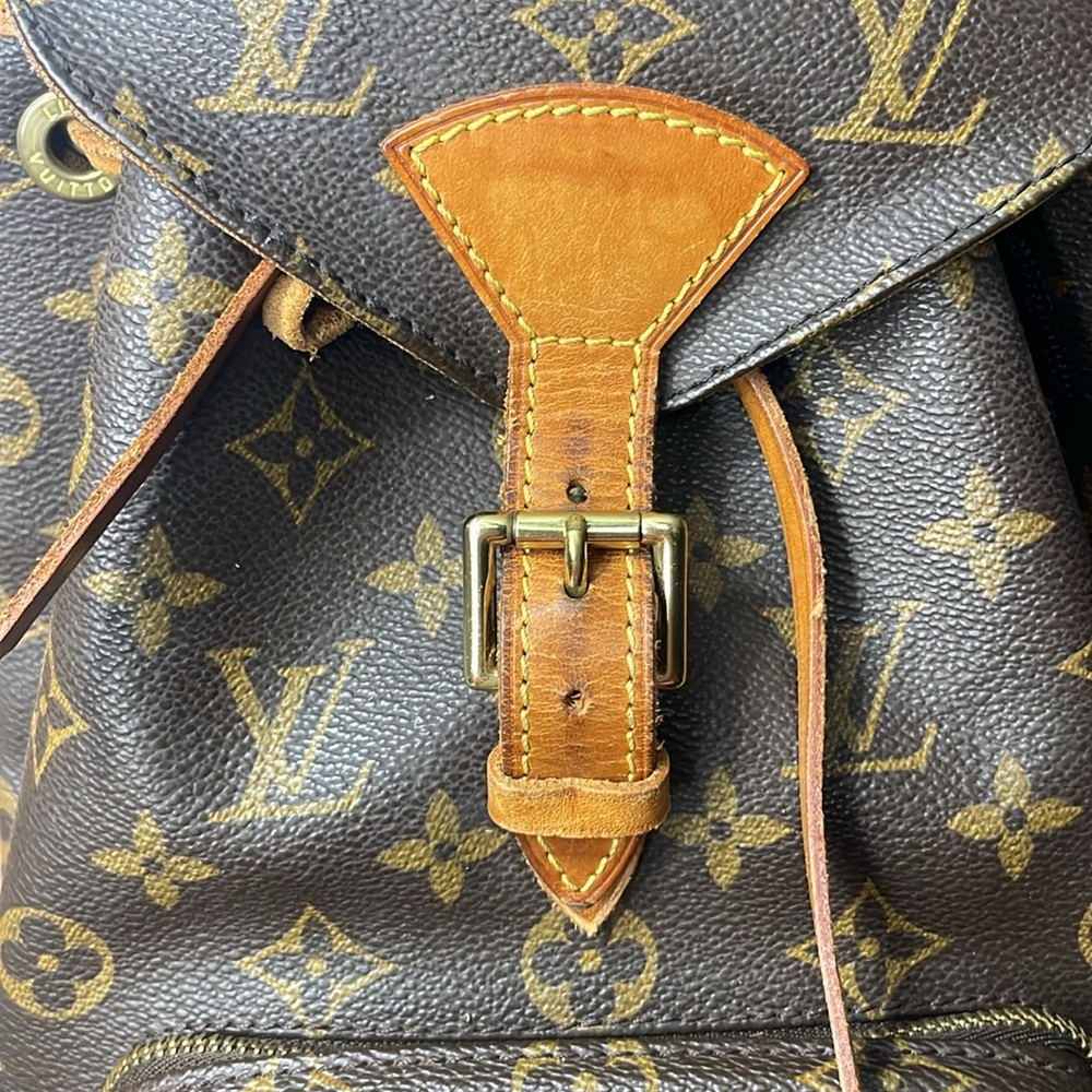 Louis Vuitton Brown Tan Monogram Montsouris MM Vintage - Picture 4 of 15